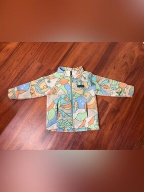 Columbia Pastel Swirl Fleece Jacket in Mint, Blue & Peach